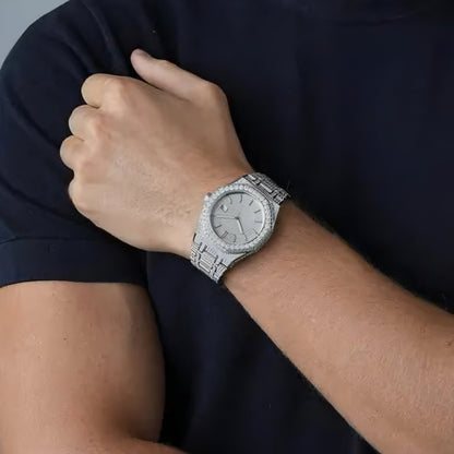 Moissanite - Watch 14K Gold | 44 Mm