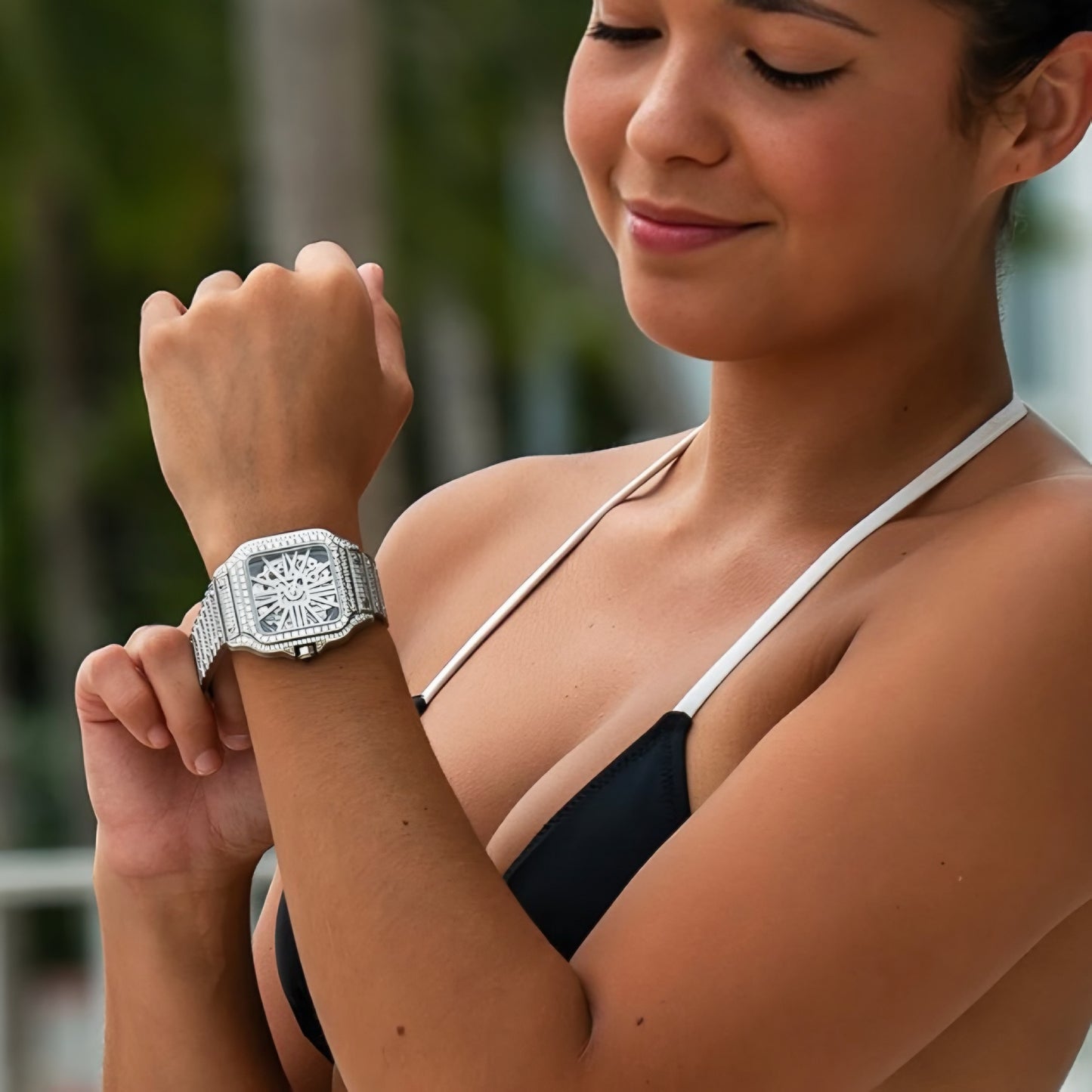 Moissanite - Skeleton Watch 14K Gold | 14.1 Ct Bust Down