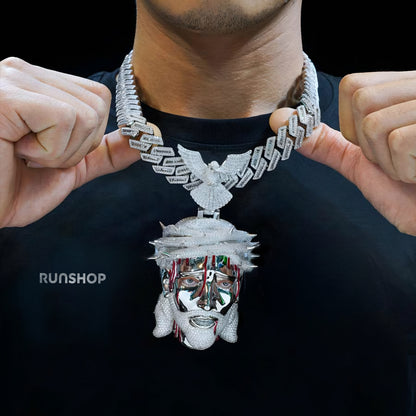 Enamel Moissanite - Jesus 14K Gold