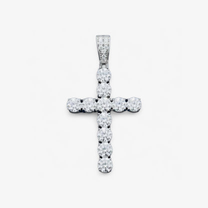 Moissanite - Solitaire Cross 14K Gold