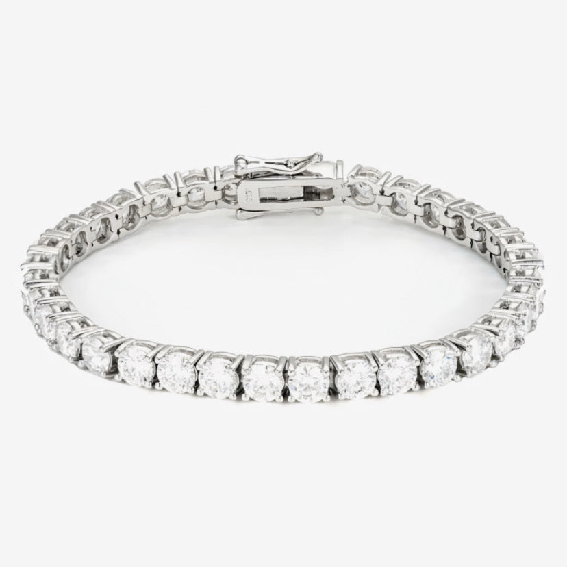Moissanite - 5mm Tennis Bracelet 14K Gold