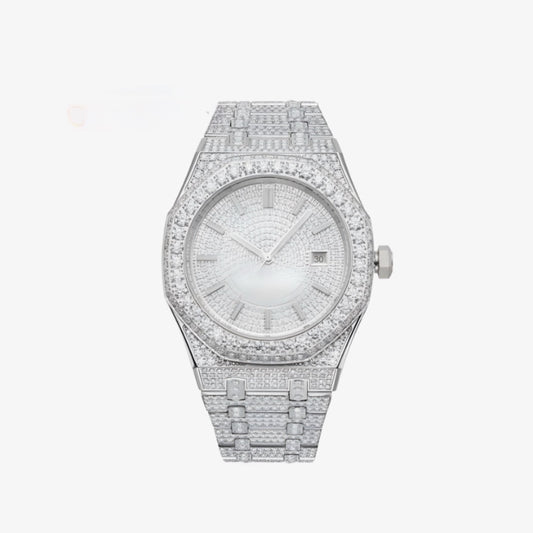 Moissanite - Watch 14K Gold | 44 Mm